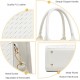 The Tote Bag Crossbody Purses for Women Shoulder Bag Handbags PU Leather Top Handle Bags with zipper