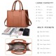 The Tote Bag Crossbody Purses for Women Shoulder Bag Handbags PU Leather Top Handle Bags with zipper