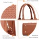 The Tote Bag Crossbody Purses for Women Shoulder Bag Handbags PU Leather Top Handle Bags with zipper