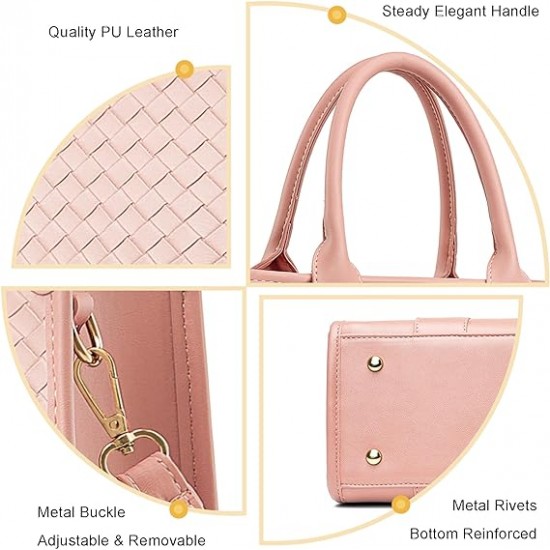 The Tote Bag Crossbody Purses for Women Shoulder Bag Handbags PU Leather Top Handle Bags with zipper