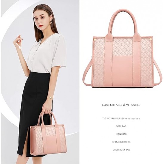 The Tote Bag Crossbody Purses for Women Shoulder Bag Handbags PU Leather Top Handle Bags with zipper