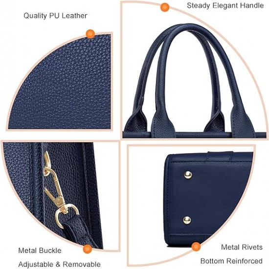 The Tote Bag Crossbody Purses for Women Shoulder Bag Handbags PU Leather Top Handle Bags with zipper