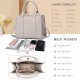 The Tote Bag Crossbody Purses for Women Shoulder Bag Handbags PU Leather Top Handle Bags with zipper