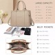 The Tote Bag Crossbody Purses for Women Shoulder Bag Handbags PU Leather Top Handle Bags with zipper