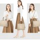 The Tote Bag Crossbody Purses for Women Shoulder Bag Handbags PU Leather Top Handle Bags with zipper