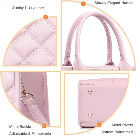 The Tote Bag Crossbody Purses for Women Shoulder Bag Handbags PU Leather Top Handle Bags with zipper