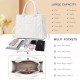 The Tote Bag Crossbody Purses for Women Shoulder Bag Handbags PU Leather Top Handle Bags with zipper