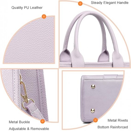 The Tote Bag Crossbody Purses for Women Shoulder Bag Handbags PU Leather Top Handle Bags with zipper