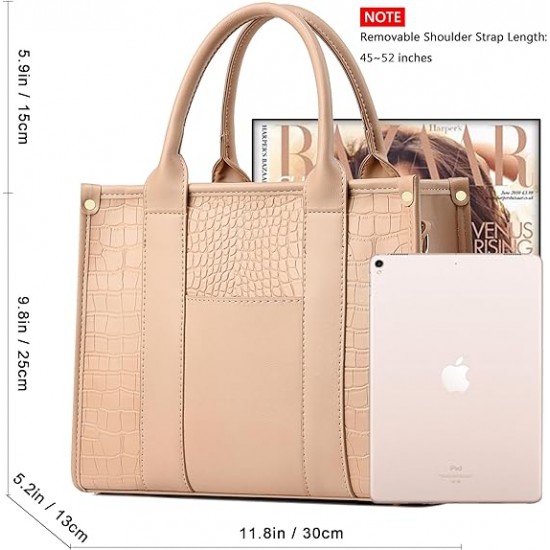 The Tote Bag Crossbody Purses for Women Shoulder Bag Handbags PU Leather Top Handle Bags with zipper