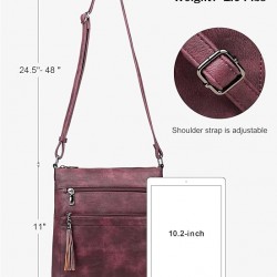 Crossbody Purses for Women, Multi Pocket Casual Crossbody Bag, Adjustable Strap Shoulder Bag