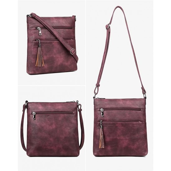 Crossbody Purses for Women, Multi Pocket Casual Crossbody Bag, Adjustable Strap Shoulder Bag