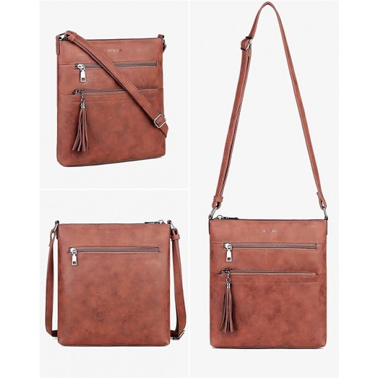 Crossbody Purses for Women, Multi Pocket Casual Crossbody Bag, Adjustable Strap Shoulder Bag