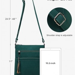 Crossbody Purses for Women, Multi Pocket Casual Crossbody Bag, Adjustable Strap Shoulder Bag with Tassel