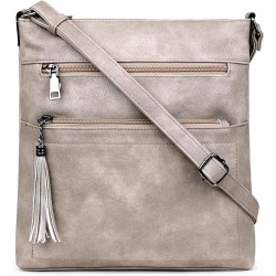 Crossbody Purses for Women, Multi Pocket Casual Crossbody Bag, Adjustable Strap Shoulder Bag with Tassel