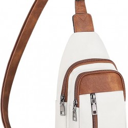 Sling Bag for Women - Crossbody Bags Fanny Pack with Vegan Leather - Adjustable Sling Backack for Travel 