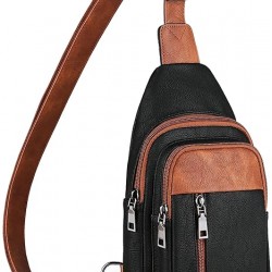 Sling Bag for Women - Crossbody Bags Fanny Pack with Vegan Leather - Adjustable Sling Backack for Travel