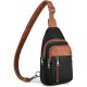 Sling Bag for Women - Crossbody Bags Fanny Pack with Vegan Leather - Adjustable Sling Backack for Travel