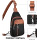 Sling Bag for Women - Crossbody Bags Fanny Pack with Vegan Leather - Adjustable Sling Backack for Travel