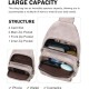 Sling Bag for Women - Crossbody Bags Fanny Pack with Vegan Leather - Adjustable Sling Backack for Travel