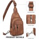 Sling Bag for Women - Crossbody Bags Fanny Pack with Vegan Leather - Adjustable Sling Backack for Travel 