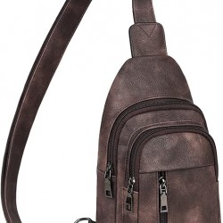 Sling Bag for Women - Crossbody Bags Fanny Pack with Vegan Leather - Adjustable Sling Backack for Travel