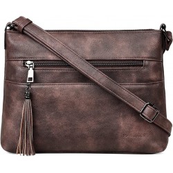 Crossbody Bags for Women, Lightweight Medium Crossbody Purse, Soft Leather Women's Shoulder Handbags with Tassel