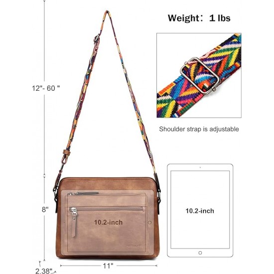 Crossbody Bags for Women, Lightweight Medium Crossbody Purse, Soft Leather Women's Shoulder Handbags with Tassel