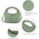 Women Woven Tote Small Crossbody Bag, Weave Quilted Purse Square Shoulder Bag Woven Handbag with Detachable Strap