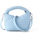 Women Woven Tote Small Crossbody Bag, Weave Quilted Purse Square Shoulder Bag Woven Handbag with Detachable Strap