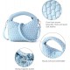 Women Woven Tote Small Crossbody Bag, Weave Quilted Purse Square Shoulder Bag Woven Handbag with Detachable Strap