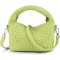 Women Woven Tote Small Crossbody Bag, Weave Quilted Purse Square Shoulder Bag Woven Handbag with Detachable Strap