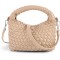 Women Woven Tote Small Crossbody Bag, Weave Quilted Purse Square Shoulder Bag Woven Handbag with Detachable Strap