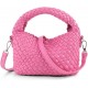 Women Woven Tote Small Crossbody Bag, Weave Quilted Purse Square Shoulder Bag Woven Handbag with Detachable Strap