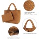 Woven Tote Bag + Purse Women Neoprene Tote Handbag Fashion Large Shoulder Top-Handle Travel Bag Underarm Shopper Bag