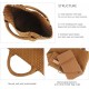 Woven Tote Bag + Purse Women Neoprene Tote Handbag Fashion Large Shoulder Top-Handle Travel Bag Underarm Shopper Bag