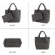 Woven Tote Bag + Purse Women Neoprene Tote Handbag Fashion Large Shoulder Top-Handle Travel Bag Underarm Shopper Bag