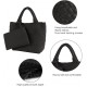 Woven Tote Bag + Purse Women Neoprene Tote Handbag Fashion Large Shoulder Top-Handle Travel Bag Underarm Shopper Bag