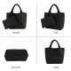 Woven Tote Bag + Purse Women Neoprene Tote Handbag Fashion Large Shoulder Top-Handle Travel Bag Underarm Shopper Bag