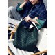 Women Vegan Leather Hand-Woven Tote Handbag Fashion Shoulder Top-handle Bag All-Match