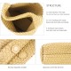 Women Vegan Leather Hand-Woven Tote Handbag Fashion Shoulder Top-handle Bag All-Match Underarm Bag with Purse