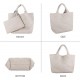 Woven Tote Bag, Women Macaron Soft Leather Weave Handbag Purse Wrist Bag Large Capacity Work Shopping Travel Daily