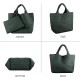 Woven Tote Bag, Women Macaron Soft Leather Weave Handbag Purse Wrist Bag Large Capacity Work Shopping Travel Daily