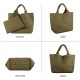 Woven Tote Bag, Women Macaron Soft Leather Weave Handbag Purse Wrist Bag Large Capacity Work Shopping Travel Daily