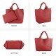 Woven Tote Bag, Women Macaron Soft Leather Weave Handbag Purse Wrist Bag Large Capacity Work Shopping Travel Daily