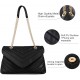 Quilted Crossbody Bags for Women, Trendy Roomy Shoulder Handbags with Flap Gold Hardware Chain Purses Shoulder Bag