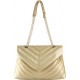 Quilted Crossbody Bags for Women, Trendy Roomy Shoulder Handbags with Flap Gold Hardware Chain Purses Shoulder Bag