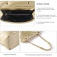 Quilted Crossbody Bags for Women, Trendy Roomy Shoulder Handbags with Flap Gold Hardware Chain Purses Shoulder Bag