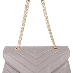 Quilted Crossbody Bags for Women, Trendy Roomy Shoulder Handbags with Flap Gold Hardware Chain Purses Shoulder Bag