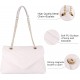 Quilted Crossbody Bags for Women, Trendy Roomy Shoulder Handbags with Flap Gold Hardware Chain Purses Shoulder Bag