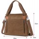 Women's Canvas Tote Purse Shoulder Crossbody Bag Small Handbag Multi-pocket Top Handle Work Bags